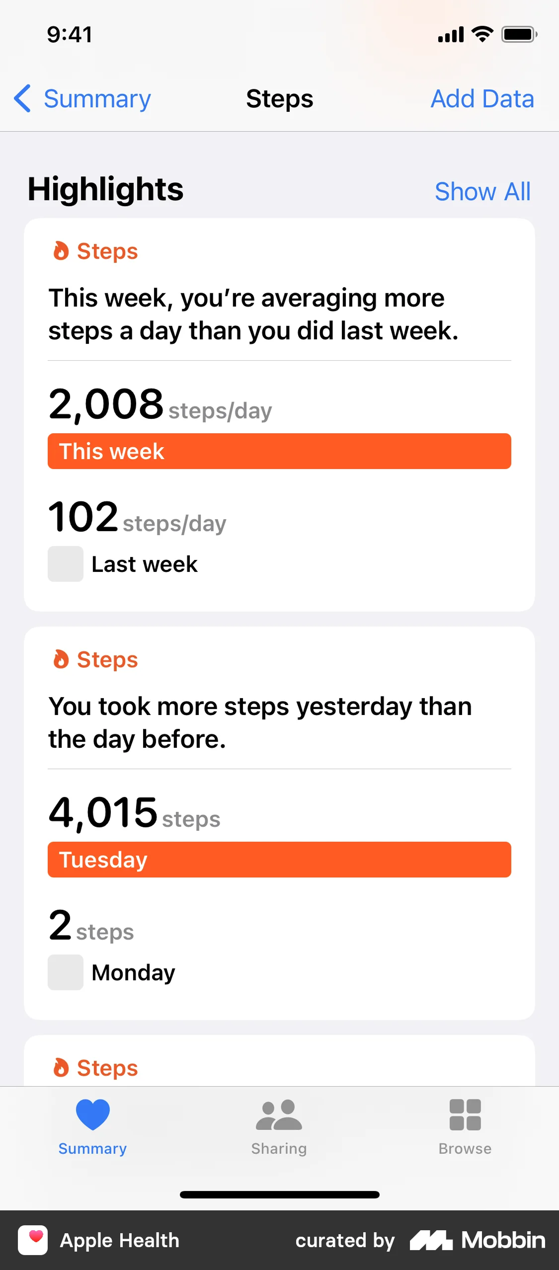 Apple Health benchmark 2