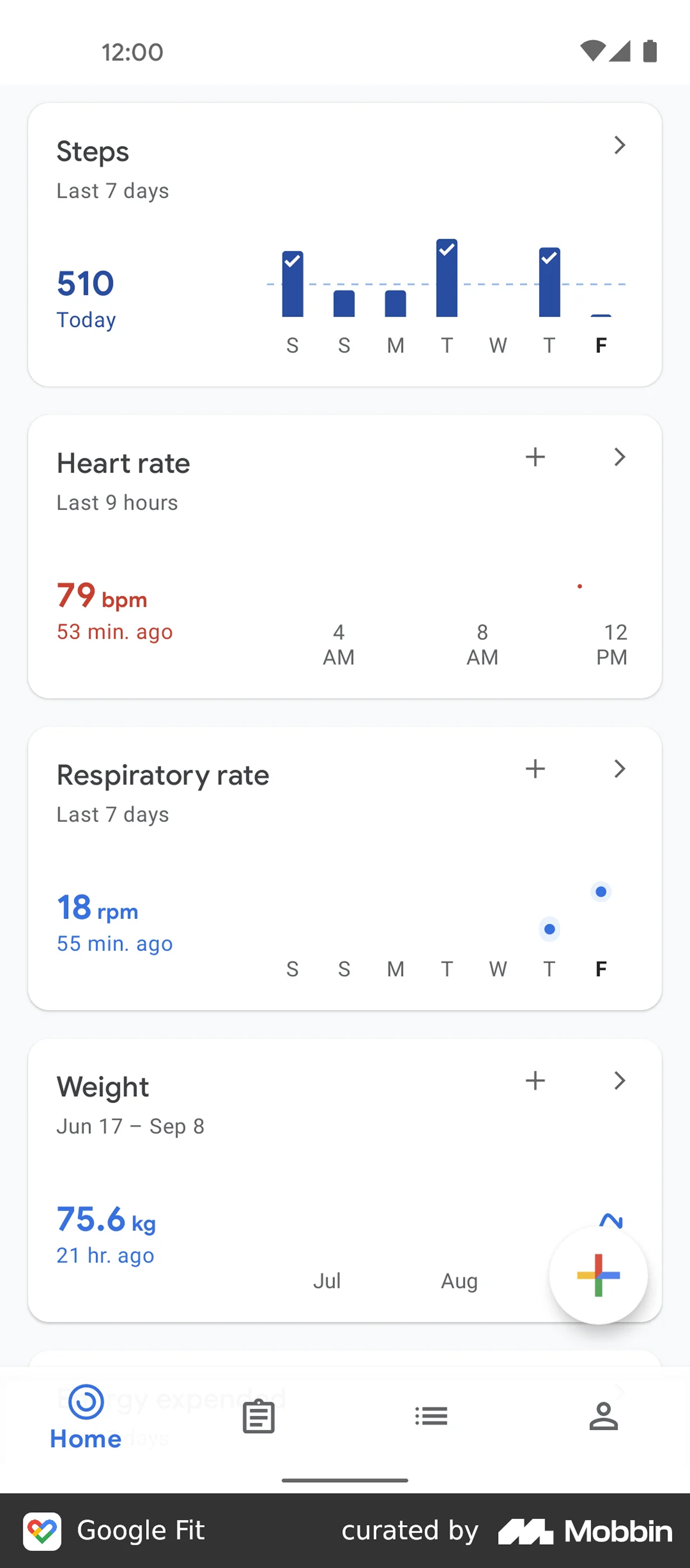 Google Fit benchmark 3